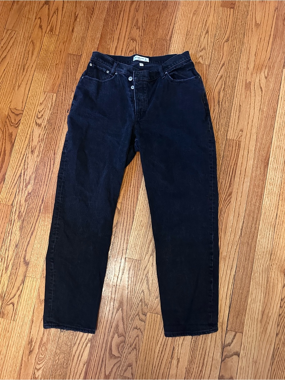 Abercrombie & Fitch Women’s Black Dad Jeans Size 12 Curve Love